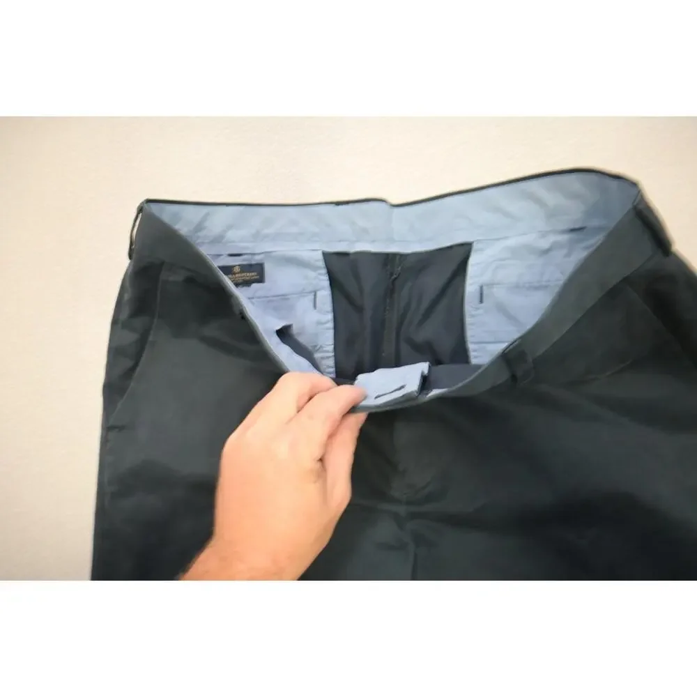 Brooks Brothers‎ Milano Chino Khaki Pants Flat Gray Casual Mens Sz 36 x 30
